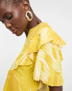 Frill Detail Angel Sleeve Top