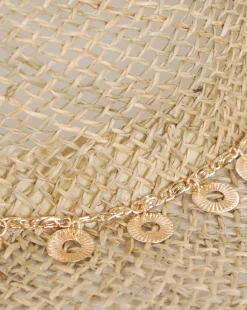Gold Chain Trim Sun Hat
