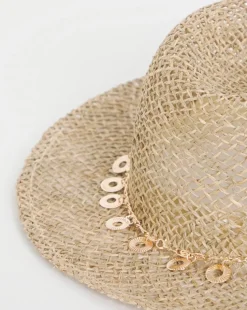 Gold Chain Trim Sun Hat