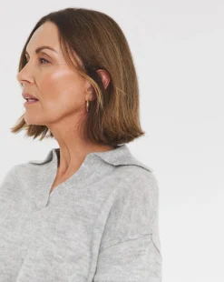 Grey Marl Collar Jumper