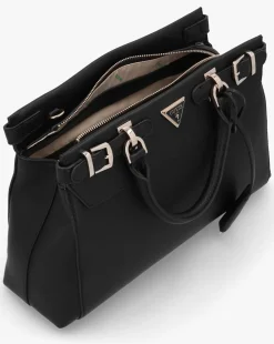 Guess Ali Luxury Black Satchel Bag