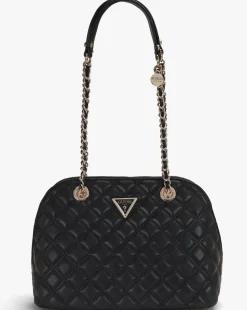 Guess Dome Black Quilted Shoulder Bag