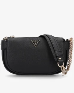 Guess Fedora Black Shoulder Bag