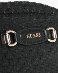 Guess Francy Woven Black Camera Cross-Body Bag