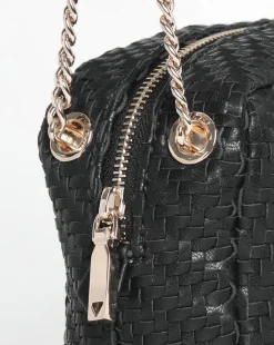 Guess Francy Woven Black Camera Cross-Body Bag