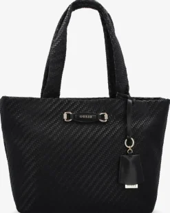 Guess Francy Woven Black Tote Bag