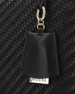 Guess Francy Woven Black Tote Bag