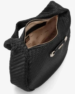 Guess Francy Woven Black Hobo Bag