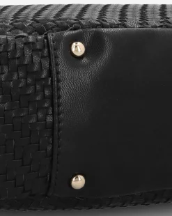 Guess Francy Woven Black Hobo Bag