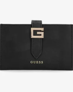 Guess G Logo Black Leather Card Case