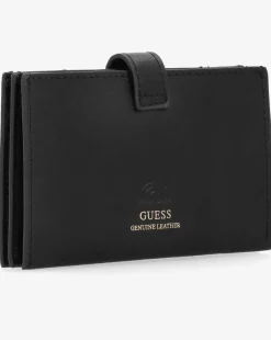 Guess G Logo Black Leather Card Case