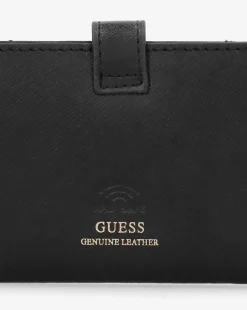 Guess G Logo Black Leather Card Case