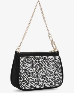 Guess Jewel Black Pouch Short Handle Bag