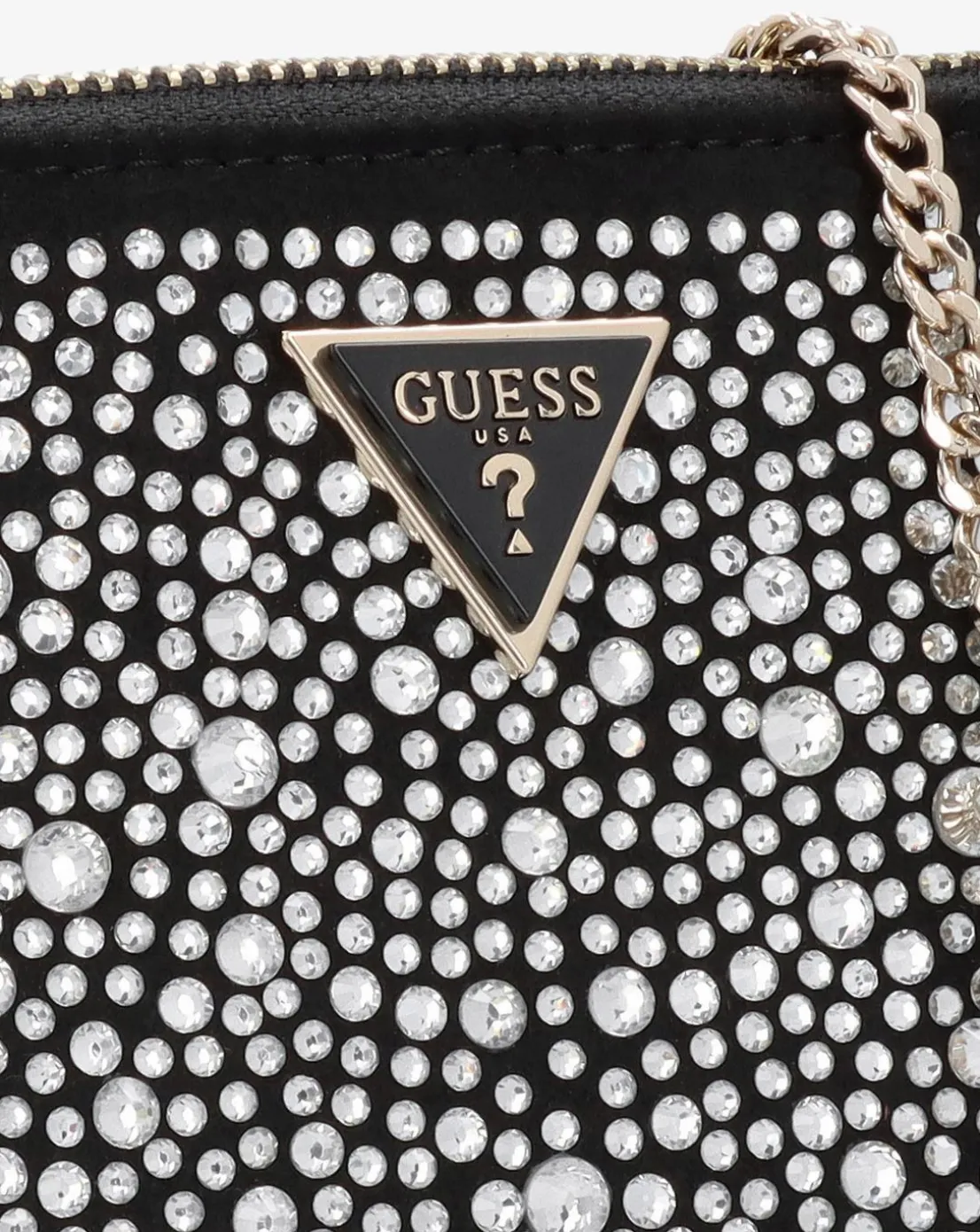 Guess Jewel Black Pouch Short Handle Bag