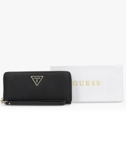 Guess Large Laurel Black Zip Around Wallet