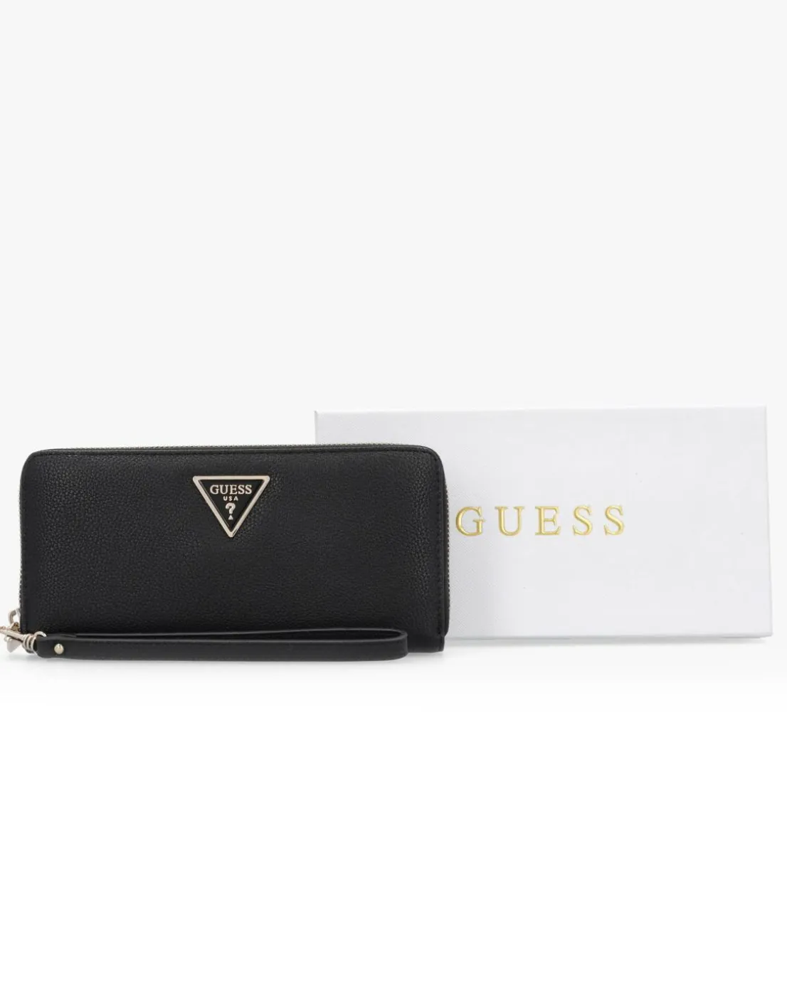 Guess Large Laurel Black Zip Around Wallet