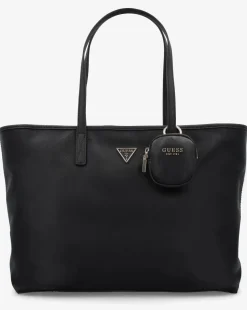 Guess Large Power Play 2 Black Logo Tech Tote Bag