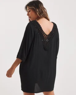 Hawaii Crochet Detail Mini Beach Dress