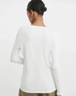 Henley Button Front Long Sleeve Top