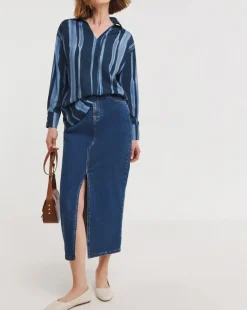 Herringbone Collar Detail Blouse