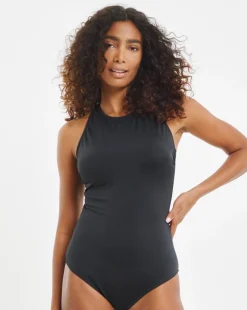 High Neck Swimsuit Black