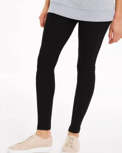 High Waist Cotton Rich Jersey Leggings Long