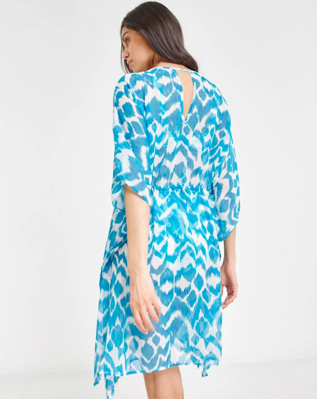 Ikat Print Beach Kaftan