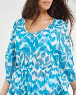 Ikat Print Beach Kaftan