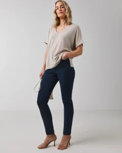Indigo High Waist Super Soft Slim Leg Jeans