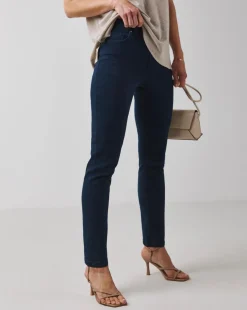 Indigo High Waist Super Soft Slim Leg Jeans