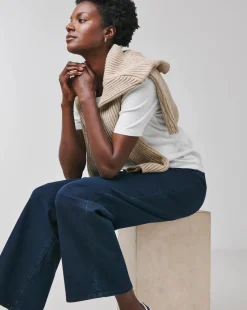 Indigo Stretch Wide Leg Jegging