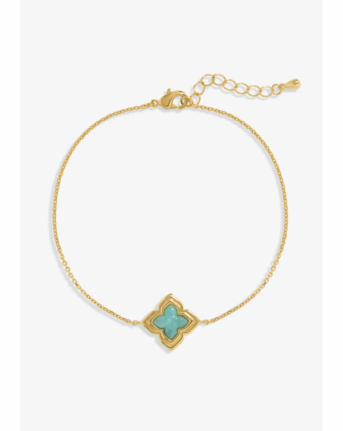 Inicio Gold Plated Aquamarine Bracelet - Gift Pouch