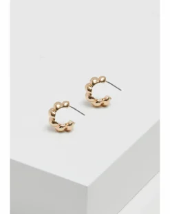 Inicio Gold Plated Twisted Polished Hoops - Gift Pouch