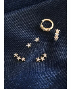 Inicio 14K Gold Plated Recycled Cubic Zirconia Star Ear Climber - Gift Pouch