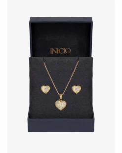 Inicio Pave Heart Set - Gift Boxed
