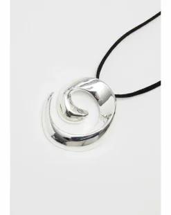 Inicio Silver Plated Molten Cord Pendant - Gift Pouch