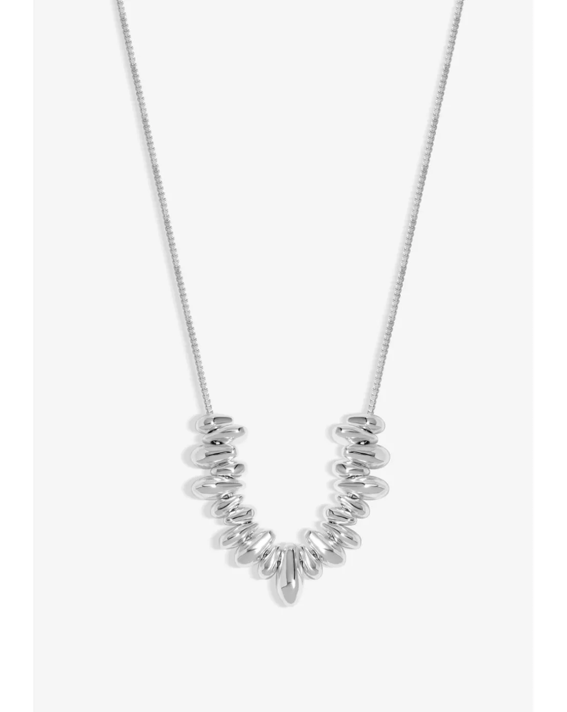 Inicio Silver Plated Polished Nugget Necklace - Gift Pouch