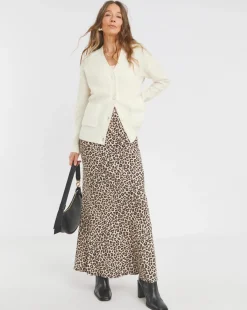 Ivory button Through Cardigan