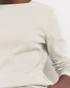 Ivory Crew Neck Long Sleeve T-Shirt