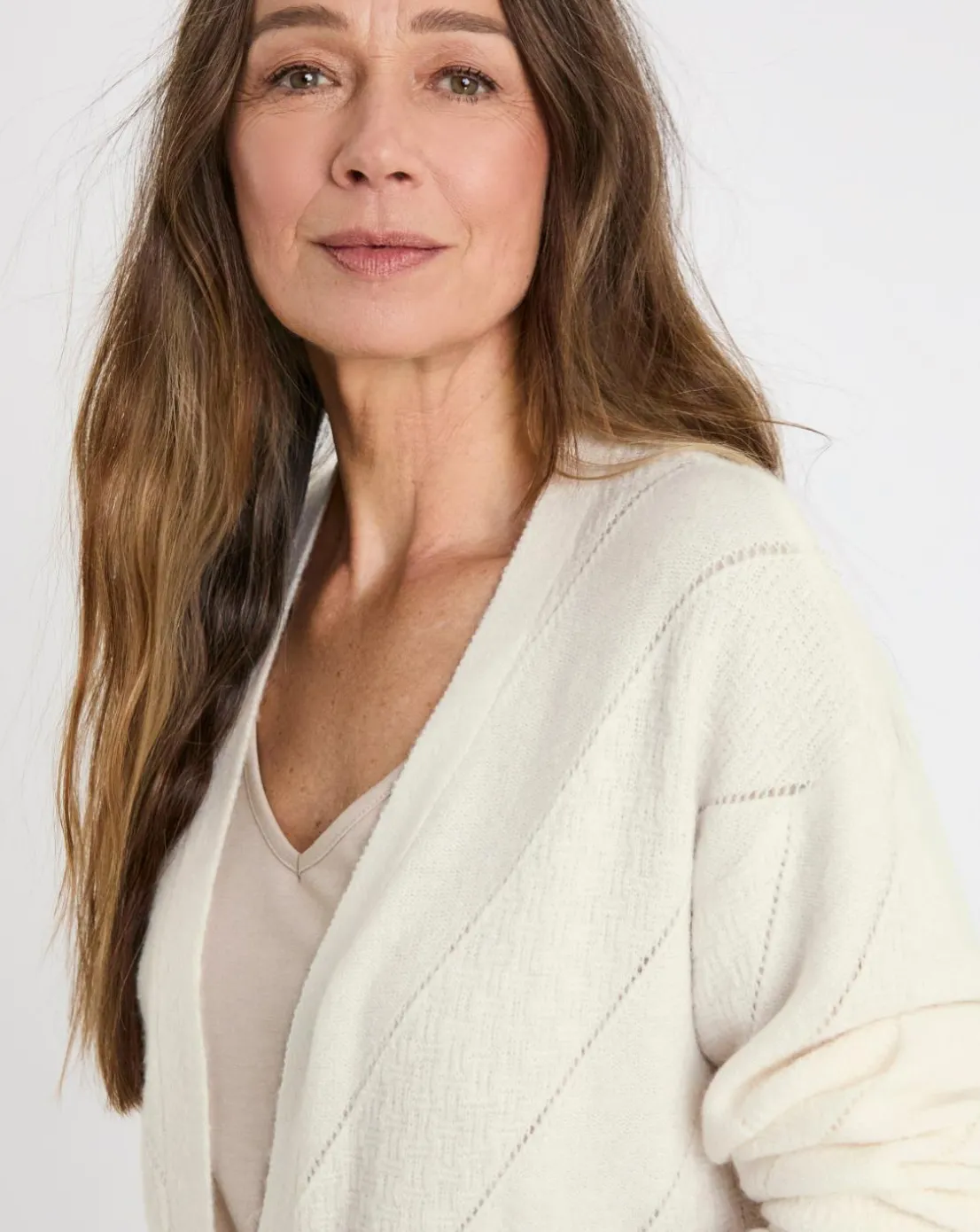 Ivory Pointelle Cardigan