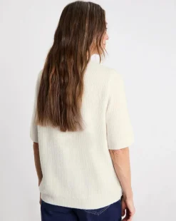 Ivory Short Sleeve Crew Neck Jumper