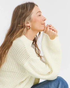Ivory Waffle Jumper