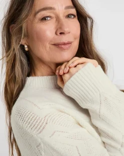 Ivory Yoke Stitch Jumper