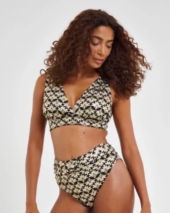 JD Williams Gold Foil Fan Print Bikini Set