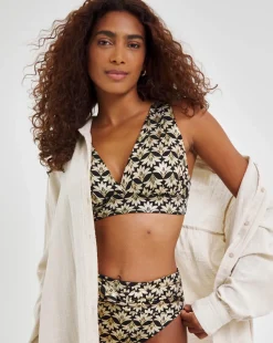 JD Williams Gold Foil Fan Print Bikini Set