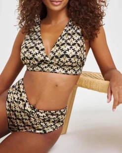 JD Williams Gold Foil Fan Print Bikini Set