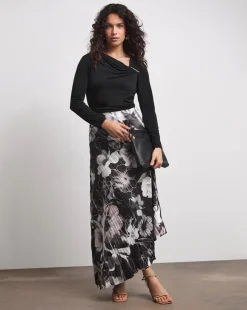 Joanna Hope Asymmetrical Pleated Skirt