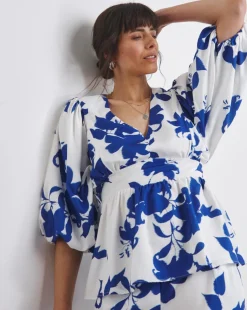 Joanna Hope Blouson Sleeve Blouse