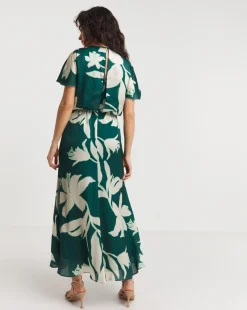 Joanna Hope Blouson Split Sleeve Dress