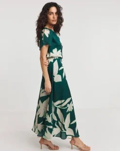 Joanna Hope Blouson Split Sleeve Dress